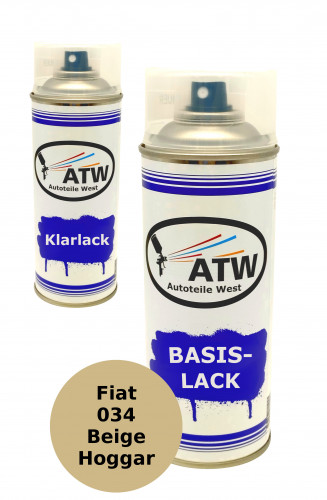 Autolack für Fiat 034 Beige Hoggar+400ml Klarlack Set